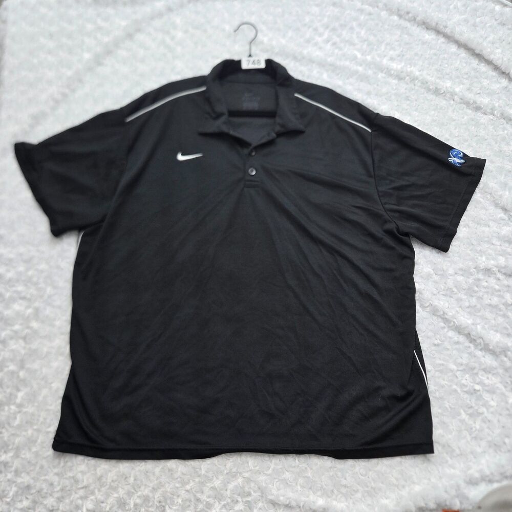 Nike Unc Tar Heels / Rams Golf Polo Mens 2XL Black Short Sleeve Embroidered